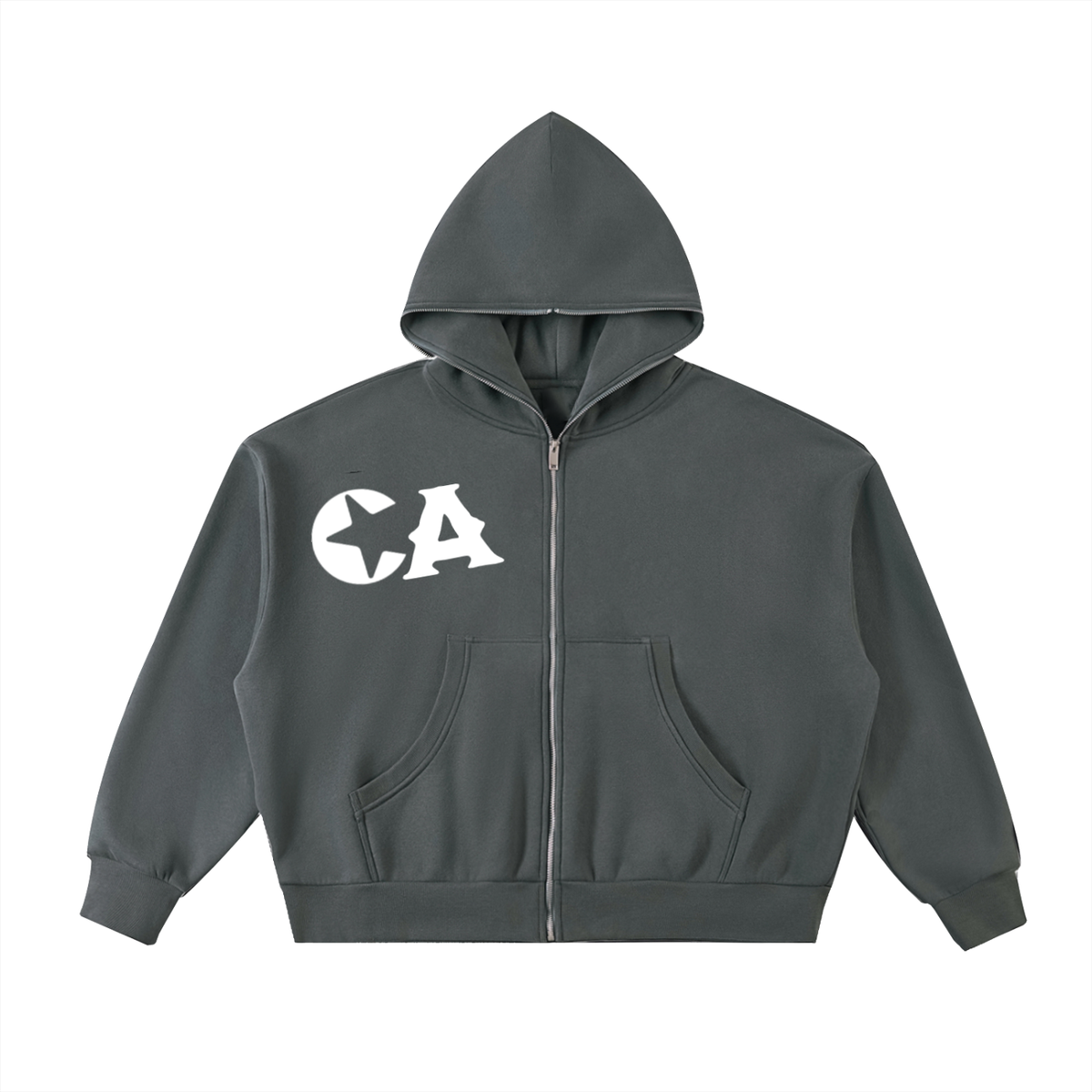 'Careless Apparel' OG Fleeced Full-Zip Boxy Hoodie