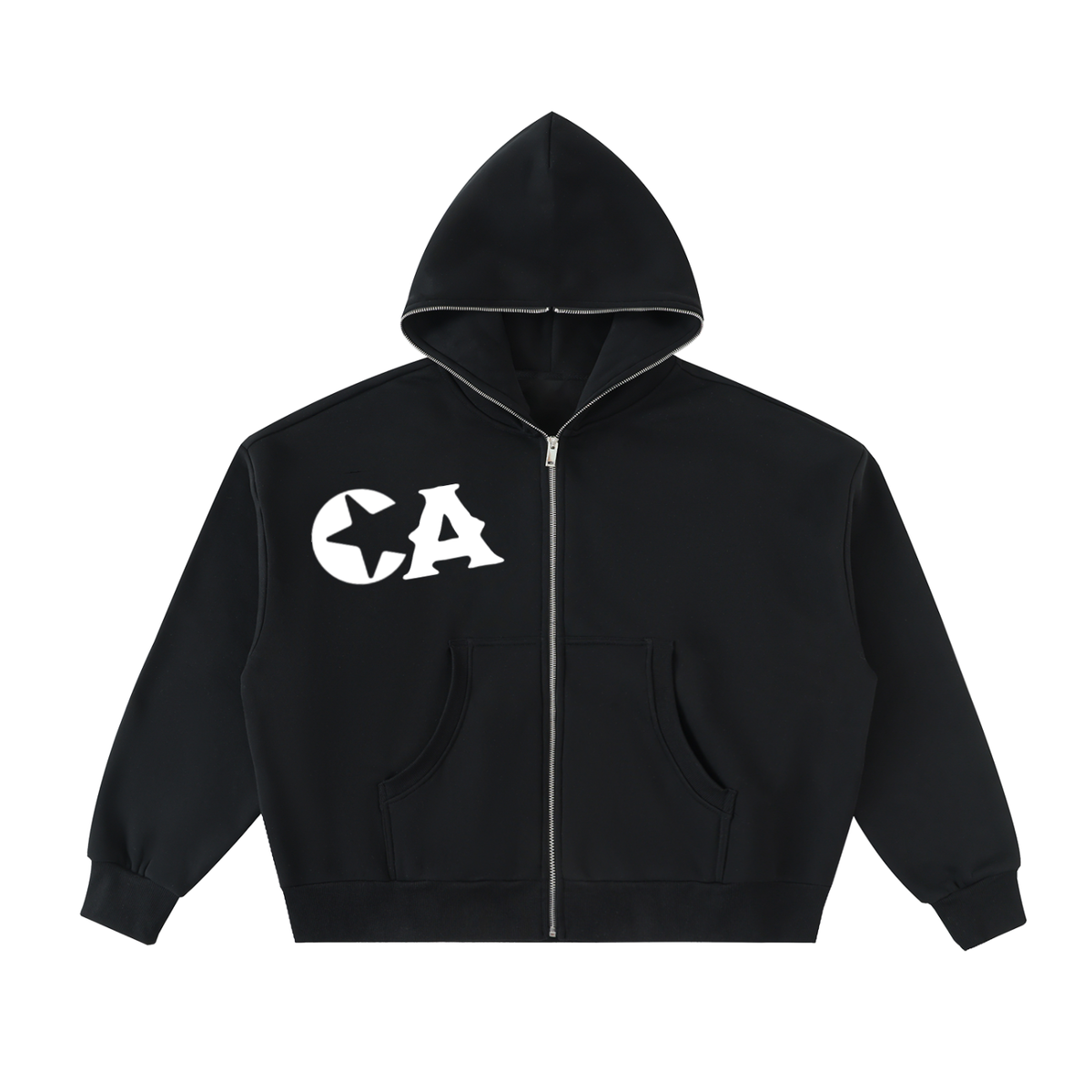 'Careless Apparel' OG Fleeced Full-Zip Boxy Hoodie