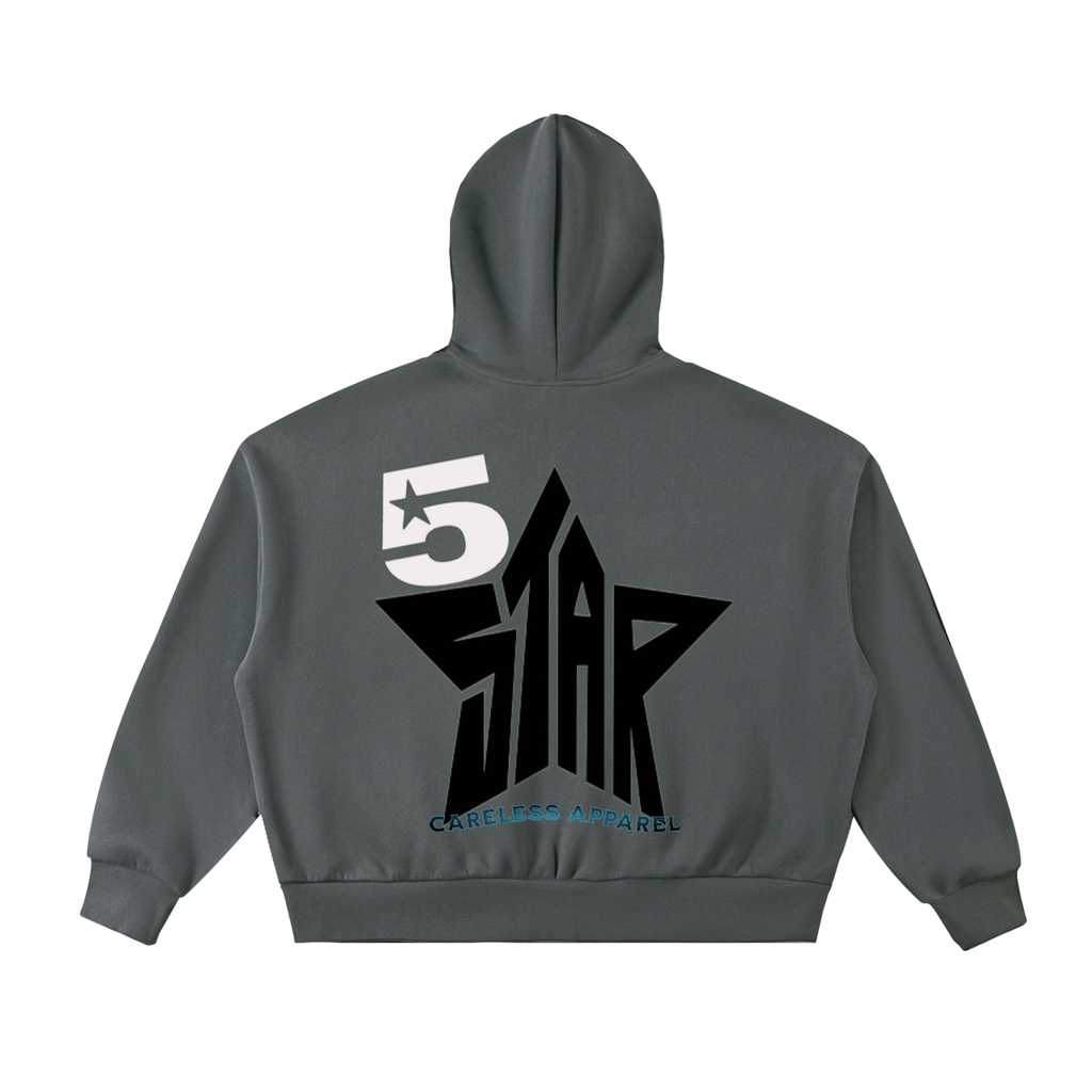'Careless Apparel' OG Fleeced Full-Zip Boxy Hoodie