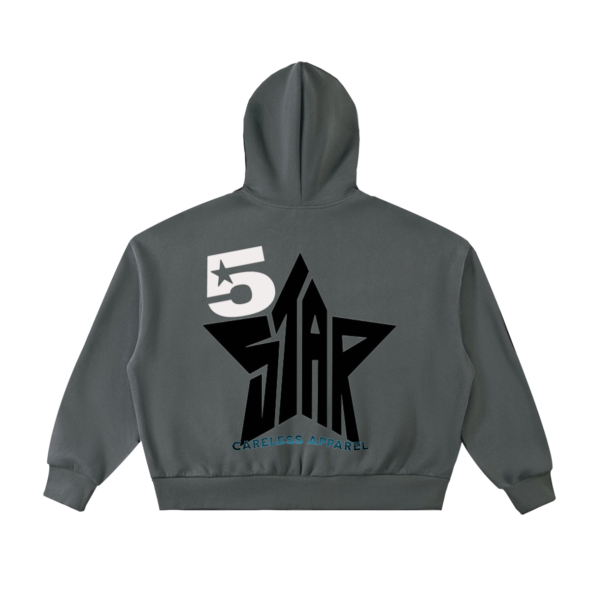 'Careless Apparel' OG Fleeced Full-Zip Boxy Hoodie