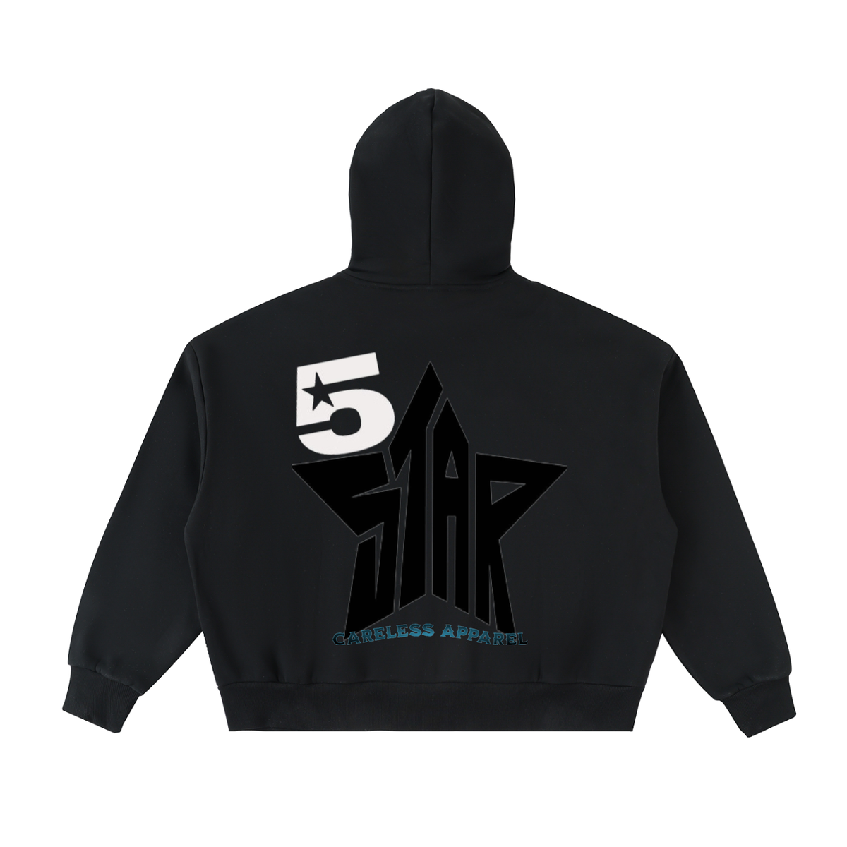 'Careless Apparel' OG Fleeced Full-Zip Boxy Hoodie