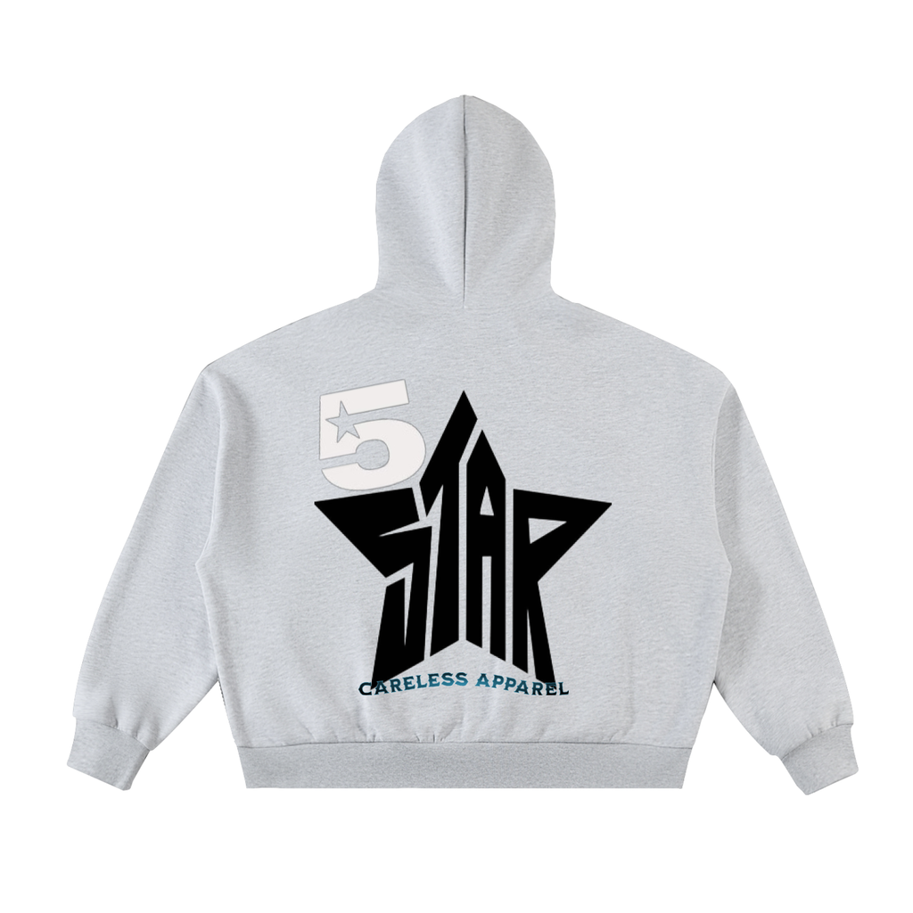 'Careless Apparel' OG Fleeced Full-Zip Boxy Hoodie