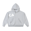 'Careless Apparel' OG Fleeced Full-Zip Boxy Hoodie